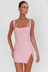 Won't Bite Backless Mini Dress Pink