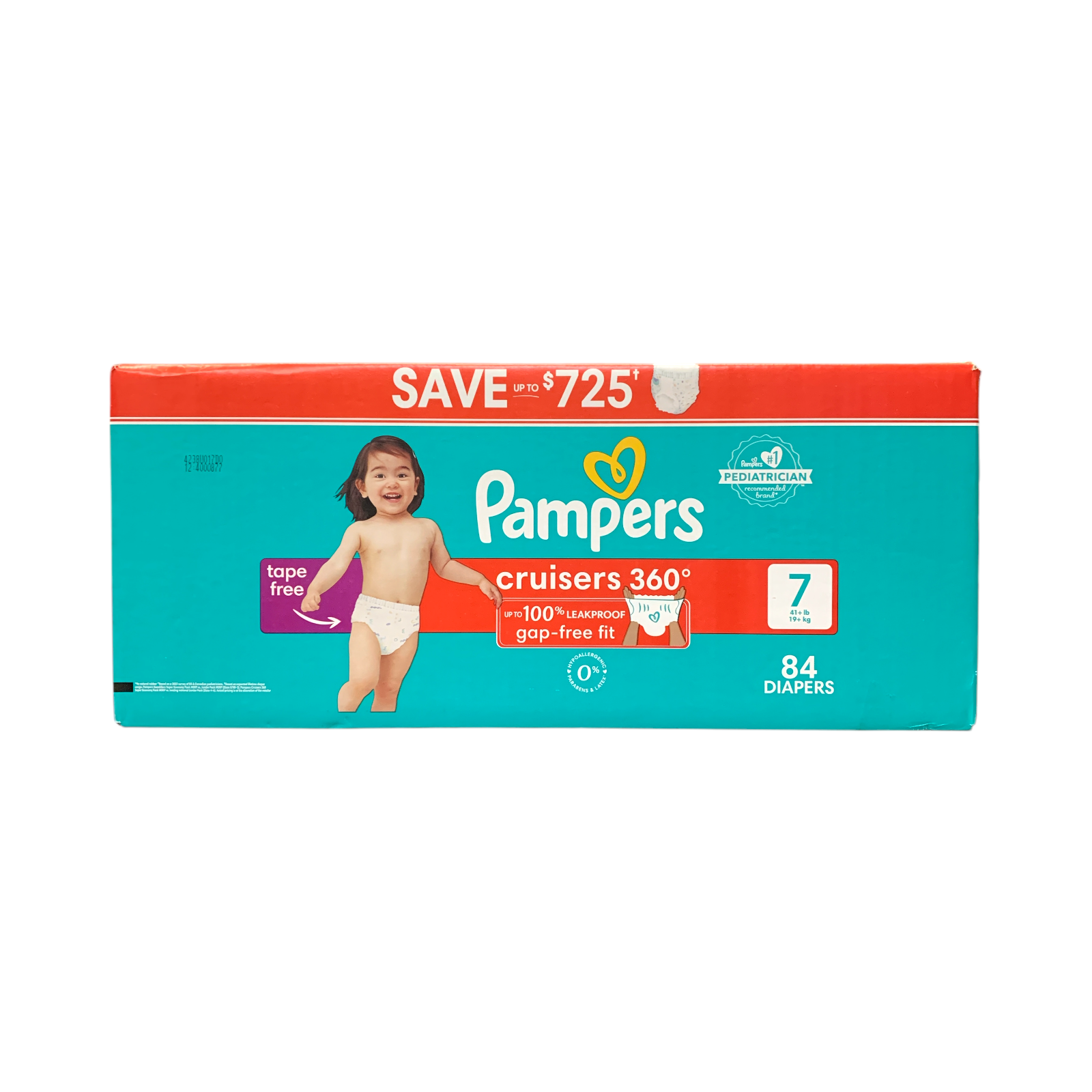 Pampers Cruisers 360 Diapers Gap-Free Fit, Size 7 (41+ lb), 84 Count