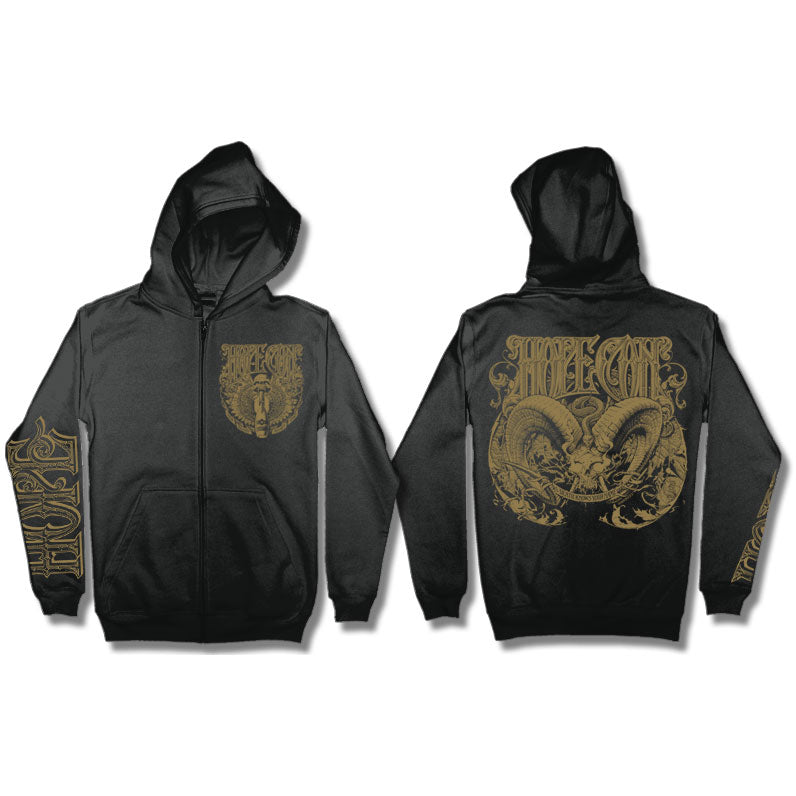 Hope Conspiracy Death Knows Zippered Hooded Sweatshirt Front