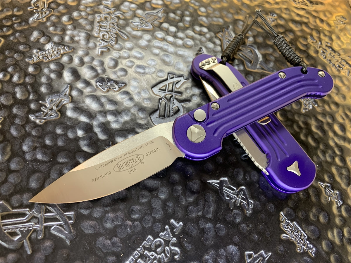 Microtech LUDT Single Edge Satin Standard Purple