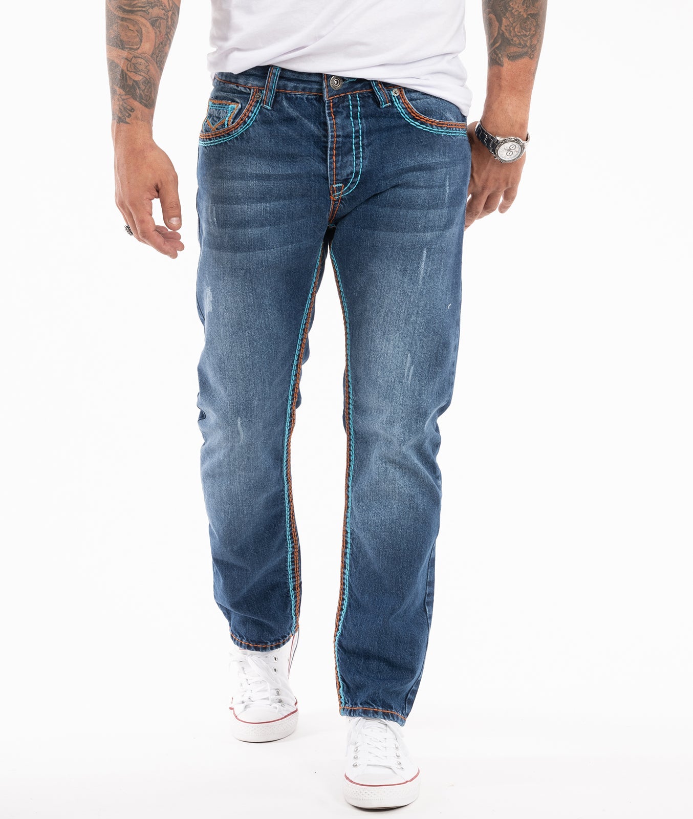 Rock Creek Herren Jeans Comfort Fit Dunkelblau RC-2270_83390.jpg